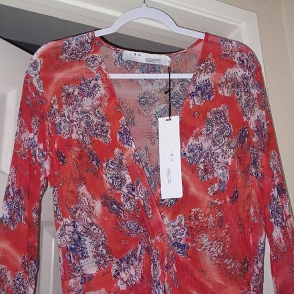 IRO Paris GRAMY Dress Printed Midi Dress M NWT Boho - Picture 5 of 11